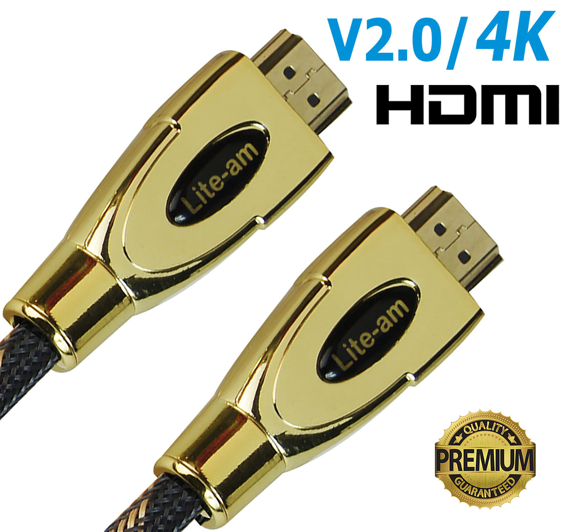 3M HDMI Cable Lead Flat V2.0 HD High Speed 4K 2160P 3D PS4 Xbox