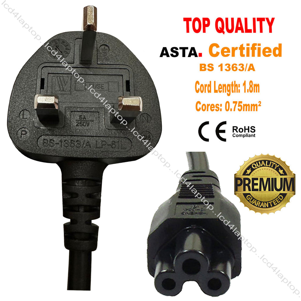 For LG 42LF580V 42" Full HD SMART LED TV Mains Power Cable Cord Lead