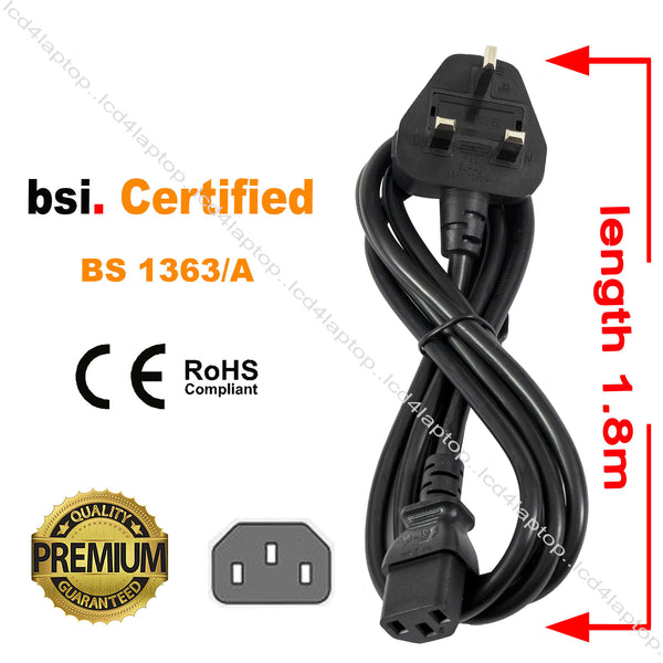 Mains Power Cable Lead For HP DesignJet T830 MFP Printer