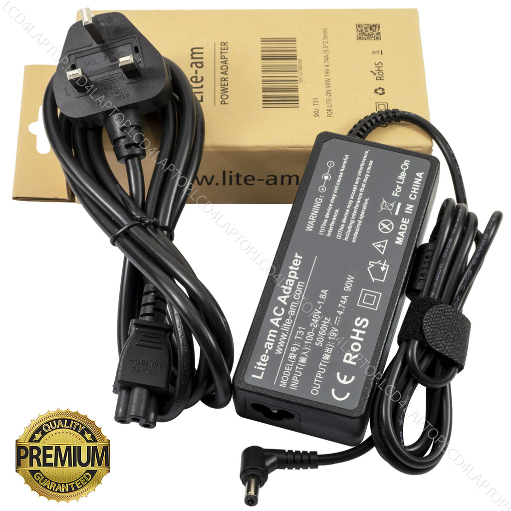 For Lite-on 90w 19v 4.74a 5.5*2.5mm Laptop AC Adapter Charger - Lcd4Laptop