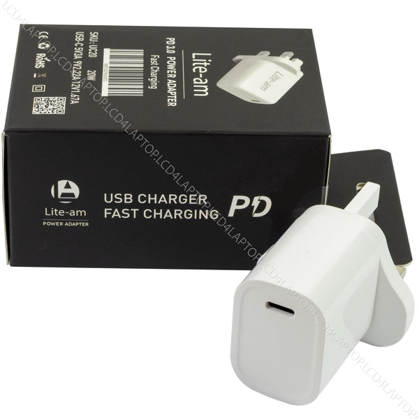 For Apple iPad A16 A3355 2025 USB C Charger 20W AC Adapter