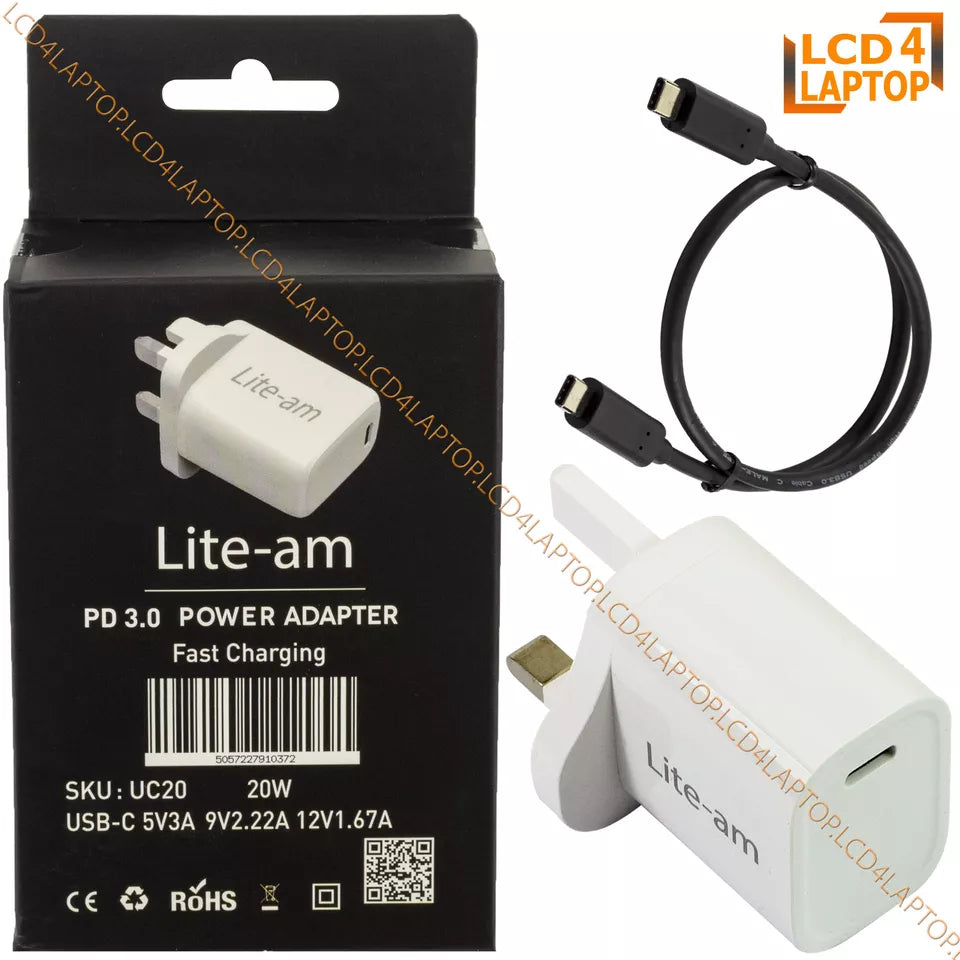 For Samsung Note10 USB C 20W AC Adapter UK Plug Charger